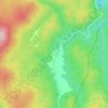 Mapa topográfico Delmece Yaylası, altitud, relieve