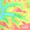 Mapa topográfico Caudesaygues, altitud, relieve
