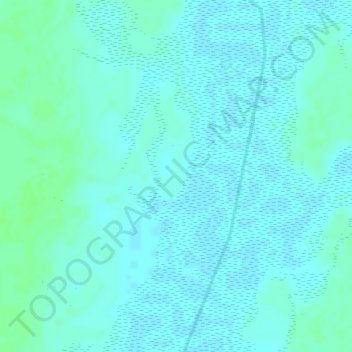 Mapa topográfico Bendje, altitud, relieve