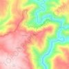 Mapa topográfico Frades, altitud, relieve