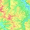 Mapa topográfico Pontouat, altitud, relieve