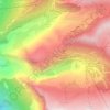 Mapa topográfico Le Hameau de Flaine, altitud, relieve