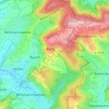 Mapa topográfico Schulerhof, altitud, relieve