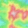 Mapa topográfico Pic de Gérentos / Pic du Mont-Ceint, altitud, relieve