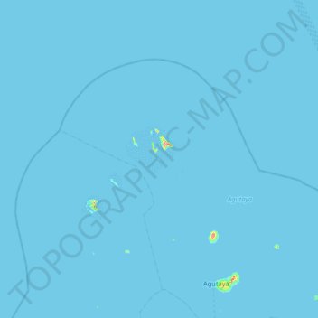 Mapa topográfico Mandit Island, altitud, relieve