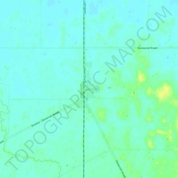 Mapa topográfico Devenish, altitud, relieve