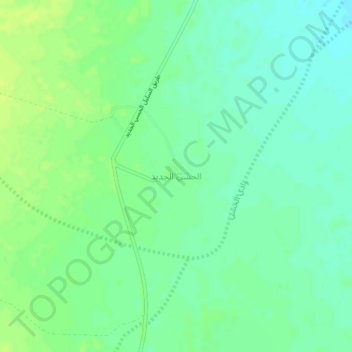 Mapa topográfico الحسي الجديد, altitud, relieve