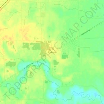 Mapa topográfico Snyderville, altitud, relieve