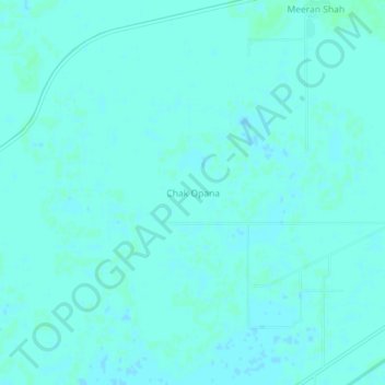 Mapa topográfico Chak Opana, altitud, relieve