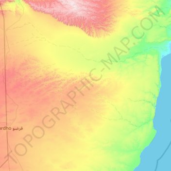 Mapa topográfico Bari, altitud, relieve