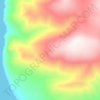 Mapa topográfico Challenger Mountains, altitud, relieve