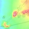 Mapa topográfico Montaña Rajada, altitud, relieve