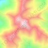 Mapa topográfico Spanish Fork Peak, altitud, relieve