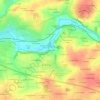 Mapa topográfico Le Pont Riou, altitud, relieve