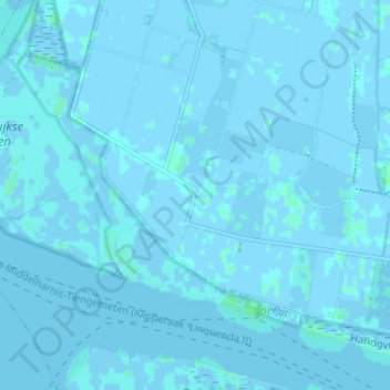 Mapa topográfico Oudendijk, altitud, relieve