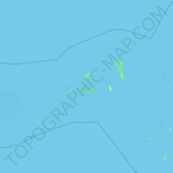 Mapa topográfico Laparan Island, altitud, relieve