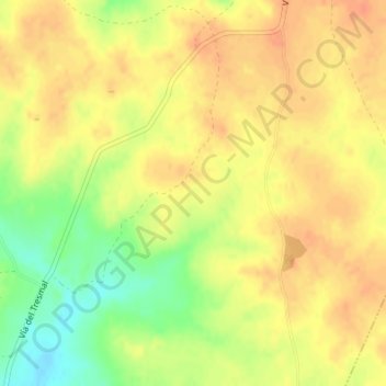 Mapa topográfico Rica Plata, altitud, relieve
