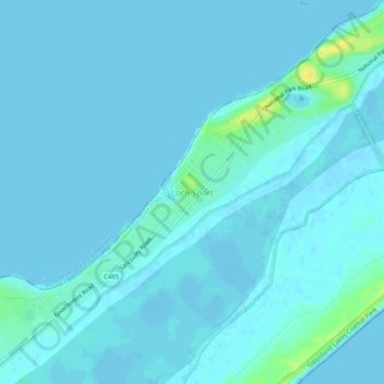 Mapa topográfico Loch Sport, altitud, relieve
