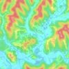 Mapa topográfico New Era, altitud, relieve