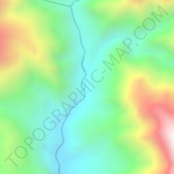 Mapa topográfico Tembagapura, altitud, relieve