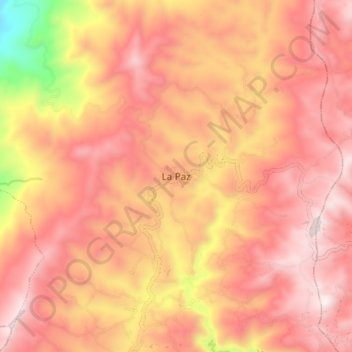 Mapa topográfico La Paz, altitud, relieve