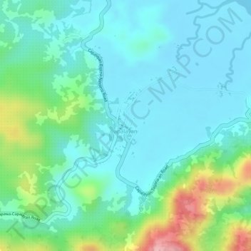 Mapa topográfico Capalayan Playground, altitud, relieve