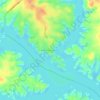 Mapa topográfico Little River Subdivision, altitud, relieve