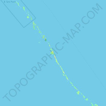 Mapa topográfico Great Guana Cay, altitud, relieve