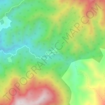 Mapa topográfico Ban Fak Tong, altitud, relieve