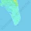 Mapa topográfico Bill Baggs Cape Florida State Park, altitud, relieve