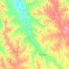 Mapa topográfico Porcupine, altitud, relieve