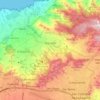 Mapa topográfico Tegueste, altitud, relieve