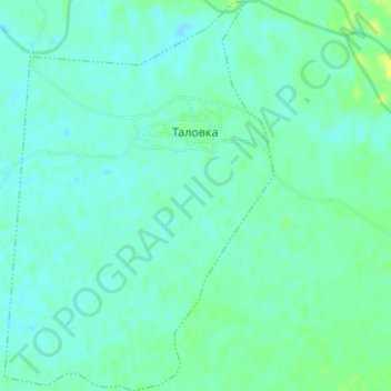 Mapa topográfico сельское поселение Село Таловка, altitud, relieve