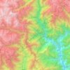 Mapa topográfico Distrito de Punakha, altitud, relieve