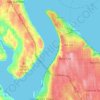 Mapa topográfico Tacoma Narrows, altitud, relieve
