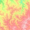 Mapa topográfico Dallas County, altitud, relieve