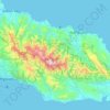 Mapa topográfico Blue and John Crow Mountains National Park, altitud, relieve