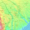 Mapa topográfico Moldavia, altitud, relieve