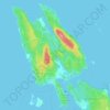 Mapa topográfico Thetis Island, altitud, relieve