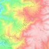 Mapa topográfico Cabana, altitud, relieve