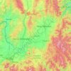 Mapa topográfico Covasna, altitud, relieve