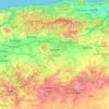 Mapa topográfico Aïn Defla, altitud, relieve