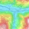 Mapa topográfico Visp, altitud, relieve