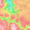 Mapa topográfico Druelle Balsac, altitud, relieve
