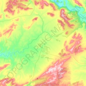 Mapa topográfico Saceruela, altitud, relieve