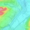 Mapa topográfico Bretzenheim, altitud, relieve