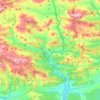 Mapa topográfico La Pola de Gordón, altitud, relieve