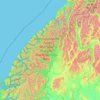 Mapa topográfico Fiordland Community, altitud, relieve