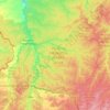 Mapa topográfico Marechal Thaumaturgo, altitud, relieve