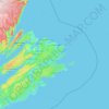 Mapa topográfico Cape Breton County, altitud, relieve